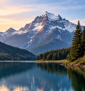 Example upload: a mountain lake photo